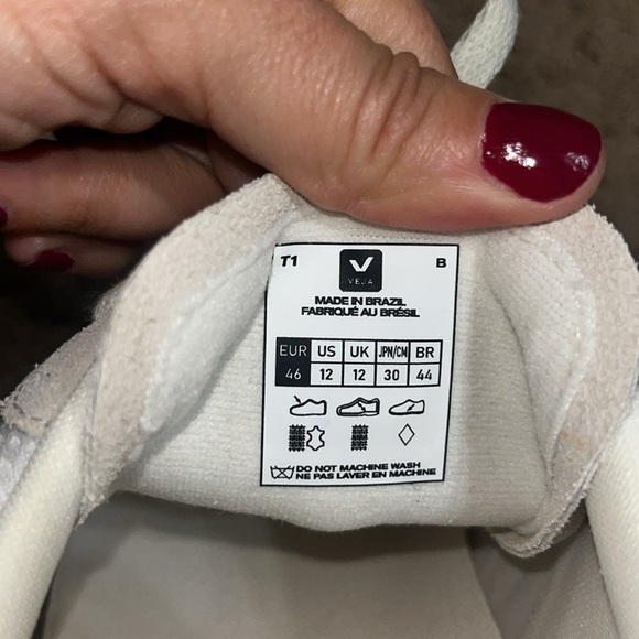 Veja Rio Branco Alveo Mesh Suede Leather Sneakers White Pierre / Natural 12 - Picture 9 of 10